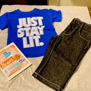 Just Lit 2pc outfit boys